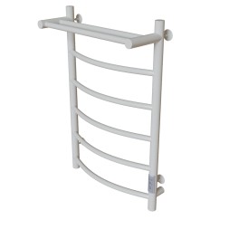 Полотенцесушитель MIXLINE CAPELLA  80х50 (таймер, 336Вт, 5 перекладин + ПОЛКА) электрический БЕЛЫЙ - ML-556352 