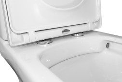 Унитаз-компакт Azario Alba 620х405х805 напольный, безободковый, с сиденьем микролифт (AZ-8323)