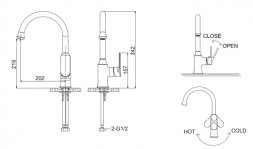 Смеситель для кухни Bravat Opal Хром (F7125183CP-RUS)