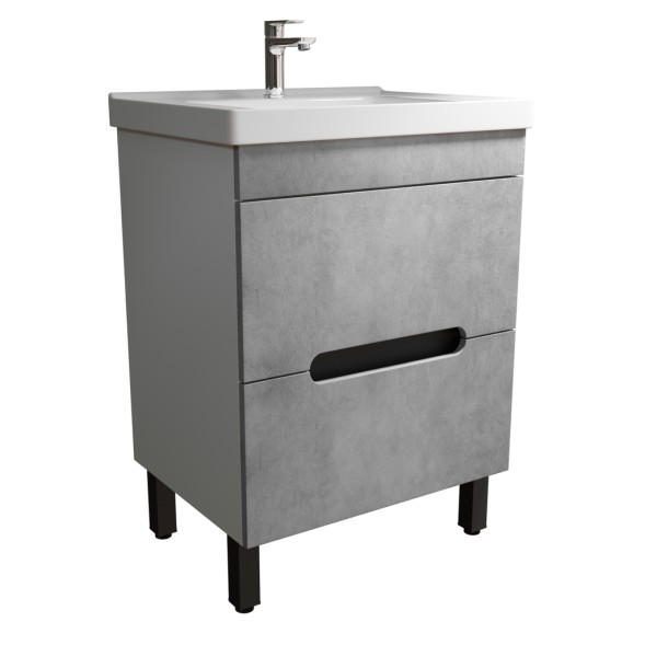 Тумба д/ванной &amp;quot;Честер -60&amp;quot; Бетон под раковину Грэйс- 60 (DREJA) (ПВХ) - 551731 