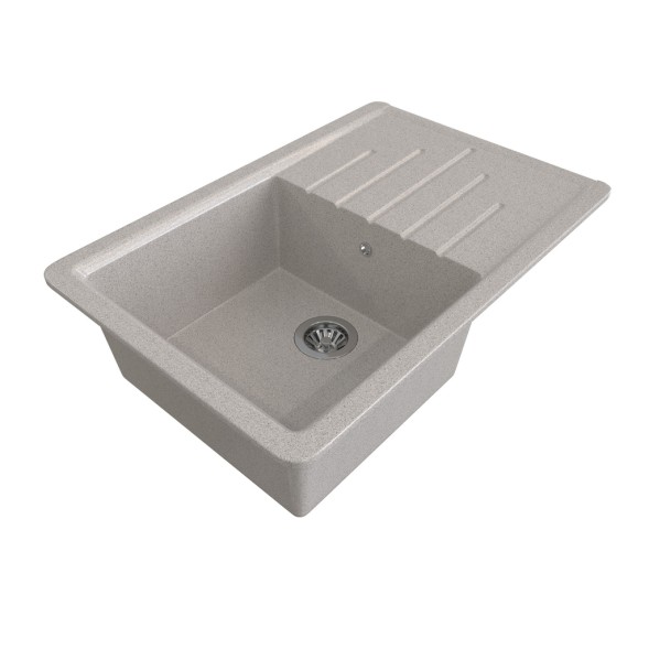 Мойка ML-GMS07 СТАНДАРТ с крылом, светло-серый (310), 750*495*190мм - 00-00002424 
