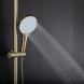 Душевая система 35к G2499-33 GAPPO нерж. сталь, лейка &amp;quot;Тропический душ&amp;quot;, ЗОЛОТО сатин - G2499-33 