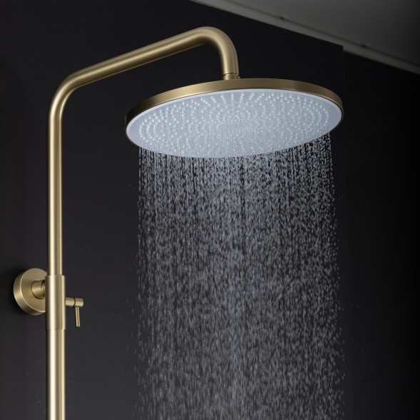 Душевая система 35к G2499-33 GAPPO нерж. сталь, лейка &amp;quot;Тропический душ&amp;quot;, ЗОЛОТО сатин - G2499-33 