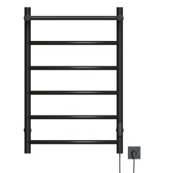 Полотенцесушитель MIXLINE CAPELLA  80х50 (таймер, 336Вт, 5 перекладин + ПОЛКА) электрический ЧЕРНЫЙ - ML-556353 