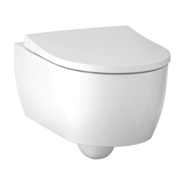 Унитаз подвесной Geberit ICON T54 безободковый, с тонким, быстрорсъемным сиденьем микролифт (500.784.01.1)