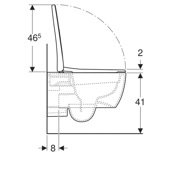 Унитаз подвесной Geberit ICON T54 безободковый, с тонким, быстрорсъемным сиденьем микролифт (500.784.01.1)