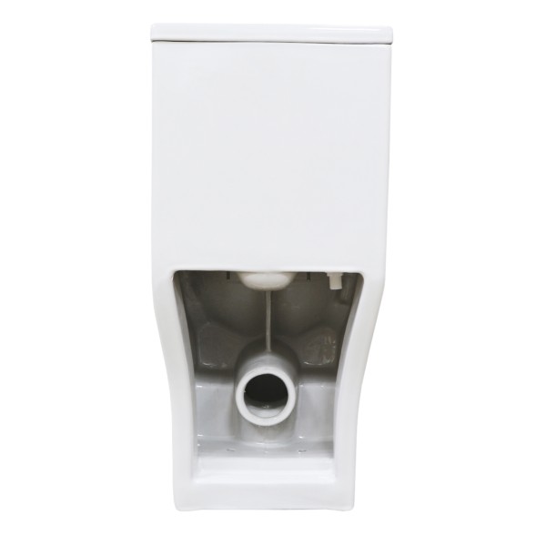 Унитаз напольный Azario Vero безободковый моноблок Горизонтальный слив, сиденье дюропласт микролифт 675x370x785 (AZ-8608)