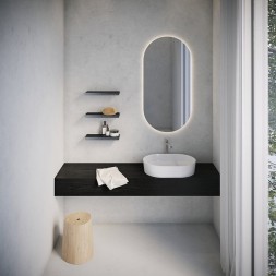 Металлическая полка Ravak Slim S Черная (X07P649)