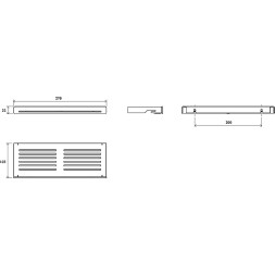 Металлическая полка Ravak Slim S Черная (X07P649)