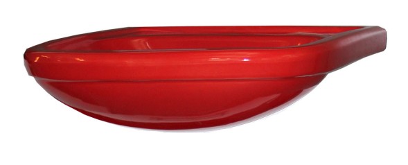 Раковина накладная &amp;quot;Альфана-52&amp;quot; красная (ОК) - реал-ия с мебелью!!! 