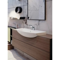 Раковина накладная "Best-65" белая, без кроншт (Sanita Luxe) (WB.FN/Best/65-C/WHT) - WB.FN/Best/65-C/WHT.G/S1