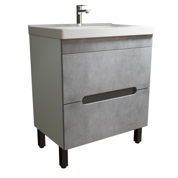 Тумба д/ванной &amp;quot;Честер -70&amp;quot; Бетон под раковину Грэйс- 70 (DREJA) (ПВХ) - 551732 