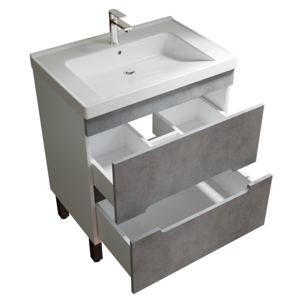 Тумба д/ванной &amp;quot;Честер -70&amp;quot; Бетон под раковину Грэйс- 70 (DREJA) (ПВХ) - 551732 