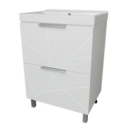 Тумба д/ванной "Гранд-60" под раковину Fest-60 (Sanita Lux) (ПВХ) - 553025