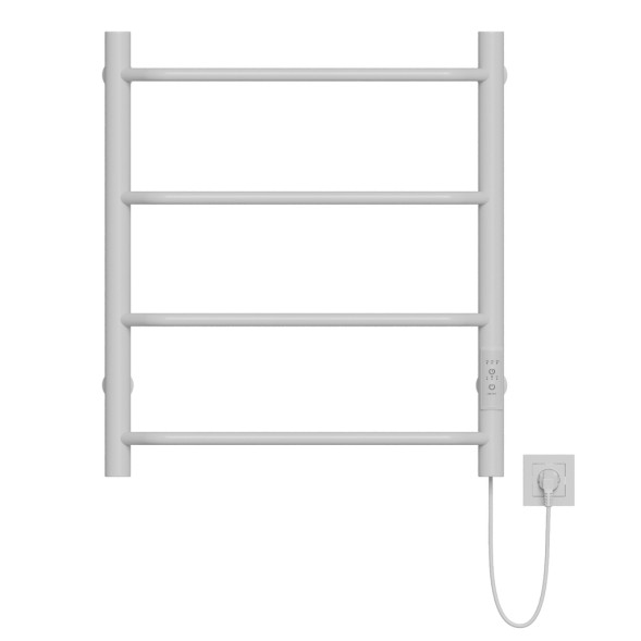Полотенцесушитель MIXLINE MIRA  60х50 (таймер, 201 Вт, 4 перекладины) электрический БЕЛЫЙ - ML-556343 