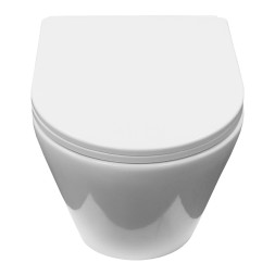 Унитаз подвесной Azario NOVE (Tornado) безободковый, P-образной формы, Горизонтальный слив, сиденье дюропласт микролифт 530x365x360 (AZ-9312T)