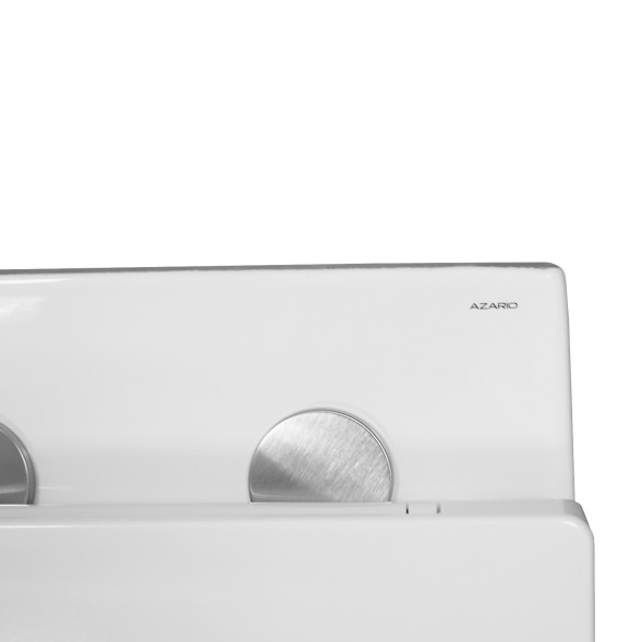 Унитаз подвесной Azario NOVE (Tornado) безободковый, P-образной формы, Горизонтальный слив, сиденье дюропласт микролифт 530x365x360 (AZ-9312T)