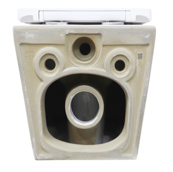 Унитаз подвесной Azario NOVE (Tornado) безободковый, P-образной формы, Горизонтальный слив, сиденье дюропласт микролифт 530x365x360 (AZ-9312T)