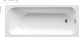 Ванна акриловая Ravak CHROME SLIM 150х70 пристенная, белый (C721300000)