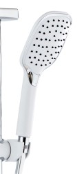 Душевая система AZARIO с поворотным изливом, с термостатом, хром/белый (AZ-821)