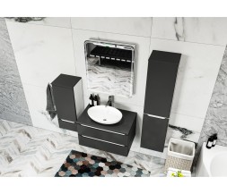 Зеркальный шкаф MIXLINE &amp;quot;ВИКТОРИЯ&amp;quot; 700*800 (ШВ) 2 ств,левый, сенсорный выкл, светодиодная подсветка - MLW.Vik.7-8.L.1.2 