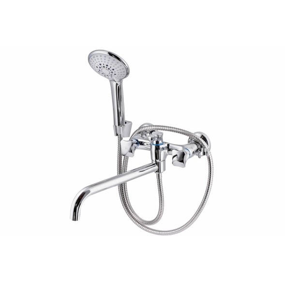 Смеситель для ванны и раковины 1/2кер ПРОФСАН ПСМ-192-38 &amp;quot;КВАДРО&amp;quot; эксцентрики &amp;quot;ЕВРО&amp;quot; , ХРОМ - PSM-192-38 