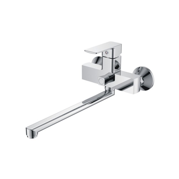 Смеситель для ванны и раковины 40к CN22129 CRON L-излив 400 мм,  ХРОМ - CN22129 