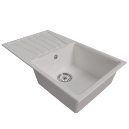 Мойка ML-GM20 КОМФОРТ с крылом, ультра-белая (341), 830*480*190мм - 00-00009416