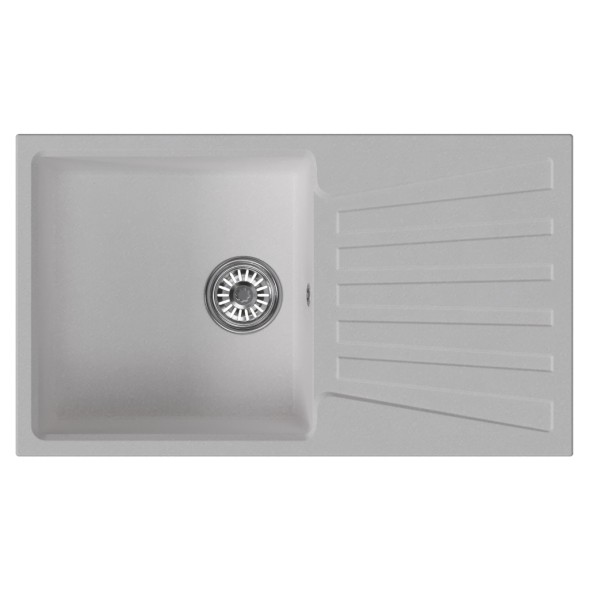 Мойка ML-GM20 КОМФОРТ с крылом, ультра-белая  (341), 830*480*190мм - 00-00009416 