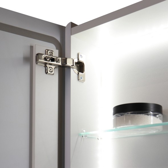 Зеркальный шкаф MIXLINE &amp;quot;Симпл&amp;quot; 500*700 (ШВ) универсальный,механический выкл., светодиодная подсветк - МВК397 