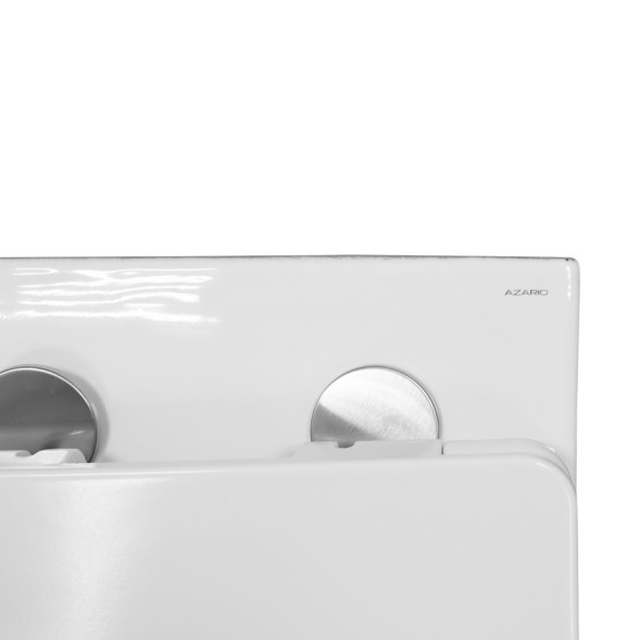 Унитаз подвесной Azario Nove безободковый, P-образной формы, Горизонтальный слив, сиденье дюропласт микролифт c функцией биде 535x360x365 (AZ-9321B)