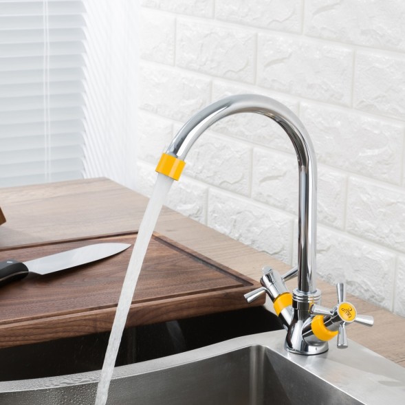 Смеситель для кухни 1/2 кер R49118-9 п/гайку FRUD Желтый - R49118-9 