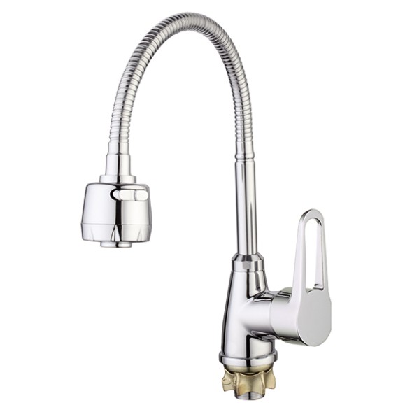 Смеситель для кухни 35к Glauf ZOP4-E045 гибкий излив, бок. ручка, п/гайку - ZOP4-E045 