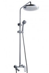 Душевая колонна Bravat OPAL со смесителем для ванны, поворотный излив, хром (F6125183CP-A3-RUS)