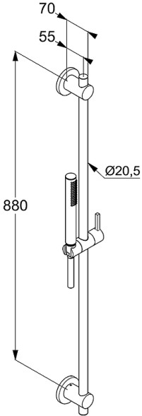 Душевой гарнитур Kludi Nova Fonte шланг 160 см, хром (2084005-15)