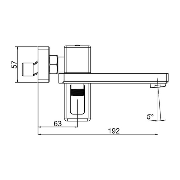 Смеситель для ванны 35к G3217-6 GAPPO ЧЕРНЫЙ - G3217-6 