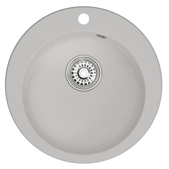 Мойкa ML-GM13 КОМФОРТ круглая, ультра-белая  (341), 495мм (глуб. чаши 200) - 00-00009331 