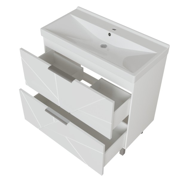 Тумба д/ванной &amp;quot;Гранд-80&amp;quot; под раковину Fest-80 (Sanita Lux) (ПВХ) - 553028 