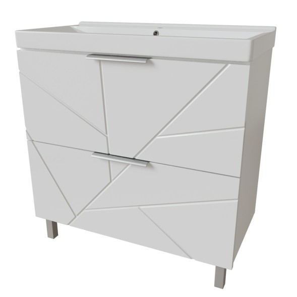 Тумба д/ванной &amp;quot;Гранд-80&amp;quot; под раковину Fest-80 (Sanita Lux) (ПВХ) - 553028 