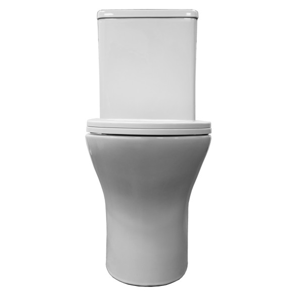 Унитаз напольный Azario Tesoro безободковый система смыва Tornado, сиденье микролифт 650х350х400 (AZ-8501)