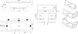 Ванна акриловая Ravak FORMY 02 SLIM 180x80 пристенная, белый  (C891300000)