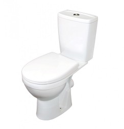 Унитаз-компакт &amp;quot;Рио&amp;quot; белый (гориз, нижн, сид. полип., 2-кн.арм.) (Rosa) - 4640021060988 