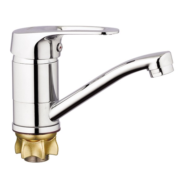 Смеситель для кухни 40к Glauf 4G4-B018 ЛАТ кор. излив, п/гайку - 4G4-B018 