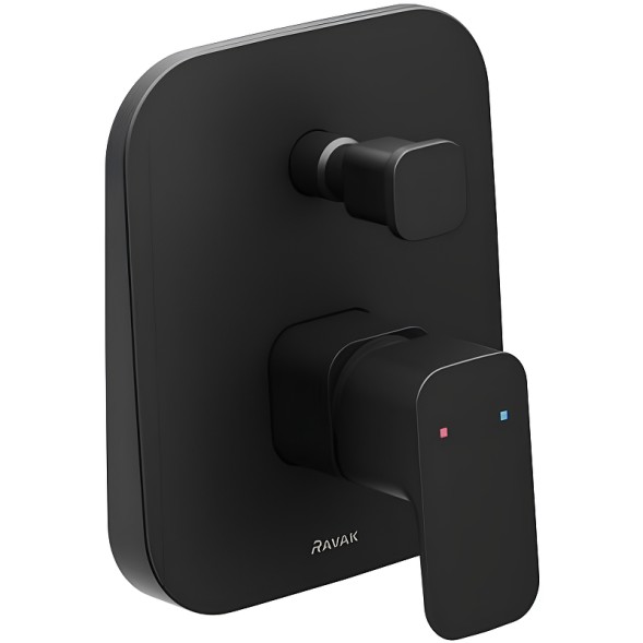Смеситель для душа Ravak 10° Free black-TD F 061.20 скрытый монгтаж, керамический картридж,черный матовый (X070156)