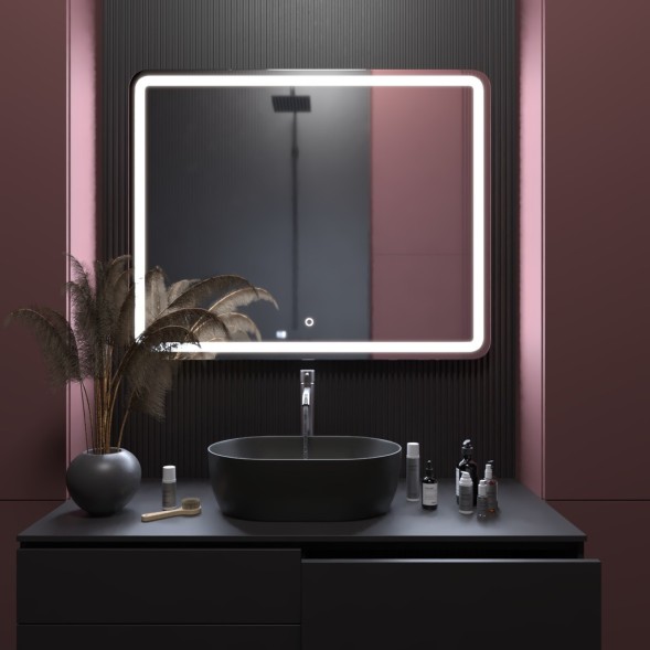 Зеркало MIXLINE &amp;quot;Альдо&amp;quot; 1000*800 (ШВ) сенсорный выключатель, светодиодная подсветка - MLZ.Ald.10-8.1.2 