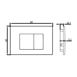 Клавиша смыва IDDIS Unifix  UNI32MWi77 универсальная БЕЛАЯ матовая - UNI32MWi77 