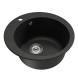 Мойкa ML-GM13 КОМФОРТ круглая, черная (308), 495мм (глуб. чаши 200) - 00-00009326 