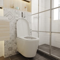 Унитаз подвесной безободковый WAVE KORAL Tornado1.0, сид. дюропласт,м/л,быстр,БЕЛЫЙ глянец (XL) - 551736