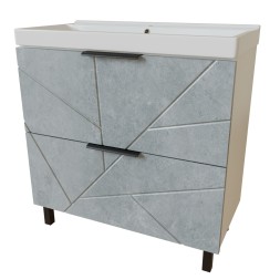 Тумба д/ванной "Гранд-80" Бетон под ум.Fest-80 (Sanita Lux) (ПВХ) - 553029