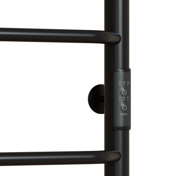 Полотенцесушитель MIXLINE MIRA  60х50 (таймер, 251Вт, 3 перекладины + ПОЛКА) электрический ЧЕРНЫЙ - ML-557158 